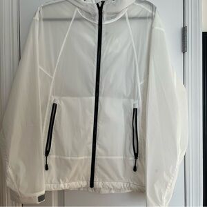 Salomon White Hooded Windbreaker Ridge Light Jacket